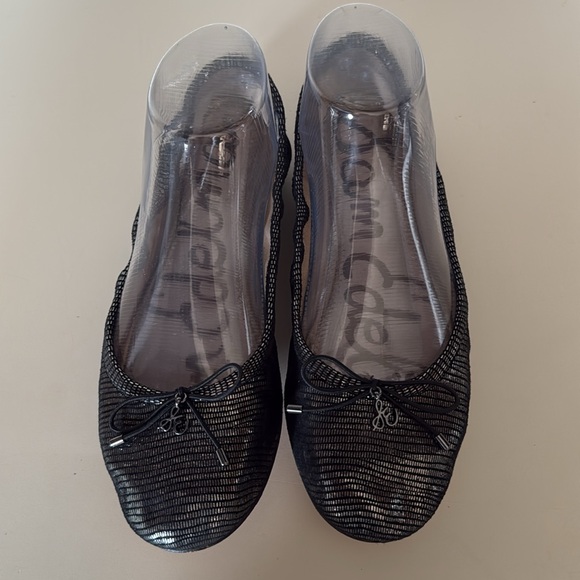 Sam Edelman Black Metallic Felicia Flats size 7.5 or 38 eur - Picture 3 of 11